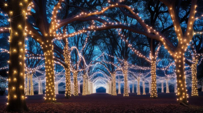 Christmas Lights Hanging in Olathe, KS